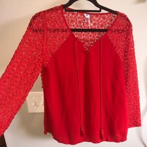 Red blouse